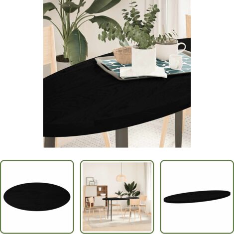 vidaXL Tavolo da bar -  Piano Tavolo Marrone Scuro 140x60x4 cm in Rovere Massello Ovale
