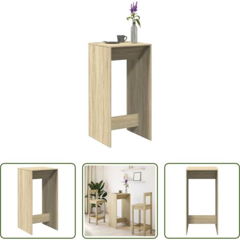 vidaXL Tavolo da bar Rovere Sonoma -  Tavolo da Bar Rovere Sonoma 51x50x103,5 cm in Legno Multistrato