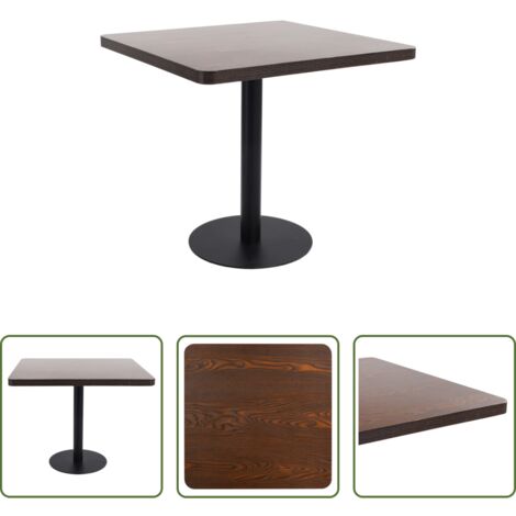vidaXL Tavolo da bar -  Tavolo da Bistrò Marrone Scuro 80x80 cm in MDF