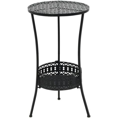 vidaXL Tavolo da Bistrot Nero 40x70 cm in Metallo