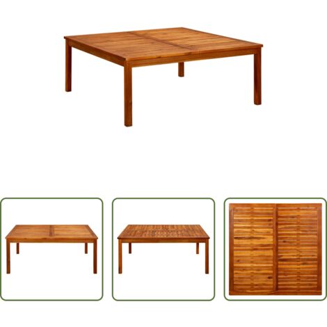 vidaXL Tavolo da esterno -  Tavolino da Giardino 110x110x45 cm in Legno Massello di Acacia