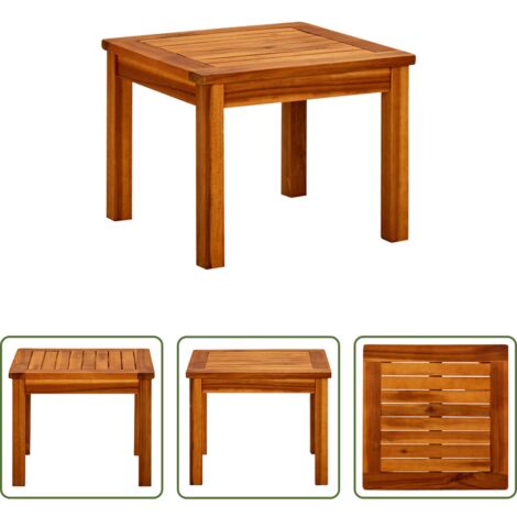 vidaXL Tavolo da esterno -  Tavolino da Giardino 45x45x36 cm in Legno Massello di Acacia
