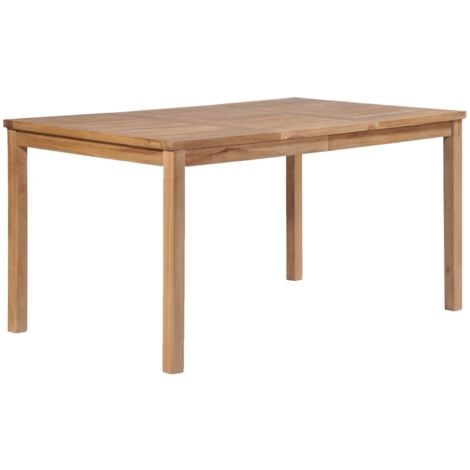vidaXL Tavolo da Giardino 150x90x77 cm in Legno Massello di Teak