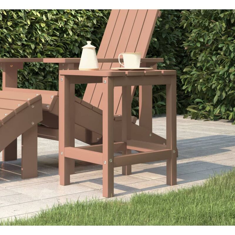 Tavolo da Giardino, Tavolo da Balcone Adirondack Marrone 38x38x46 cm HDPE vidaXL 6044