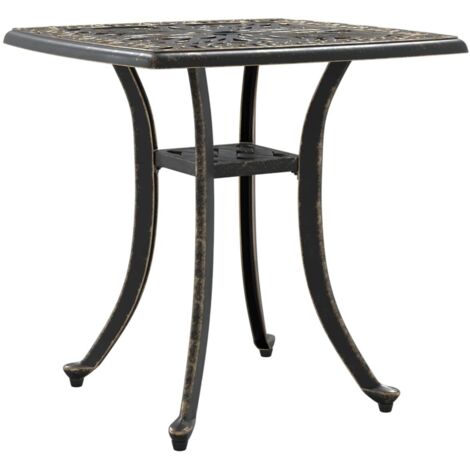 vidaXL Tavolo da Giardino Bronzo 53x53x53 cm in Alluminio