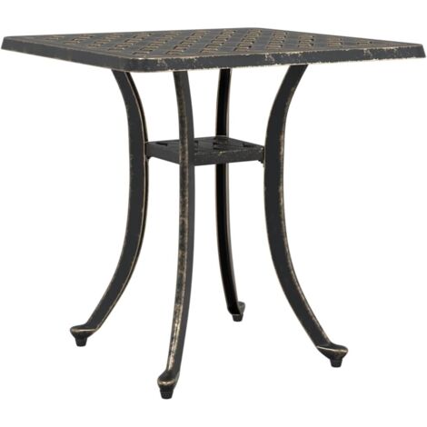 vidaXL Tavolo da Giardino Bronzo 53x53x53 cm in Alluminio Pressofuso