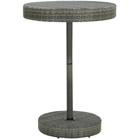 vidaXL Tavolo da Giardino Grigio 75,5x106 cm in Polyrattan