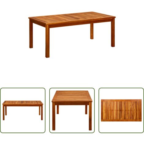 vidaXL Tavolo da giardino in acacia -  Tavolino da Giardino 110x60x45 cm in Legno Massello di Acacia