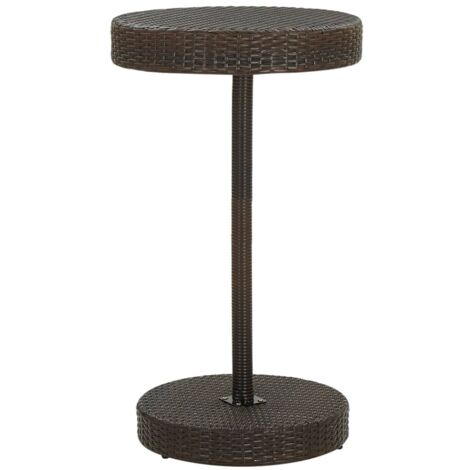 vidaXL Tavolo da Giardino Marrone 60,5x106 cm in Polyrattan