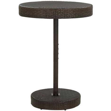 vidaXL Tavolo da Giardino Marrone 75,5x106 cm in Polyrattan