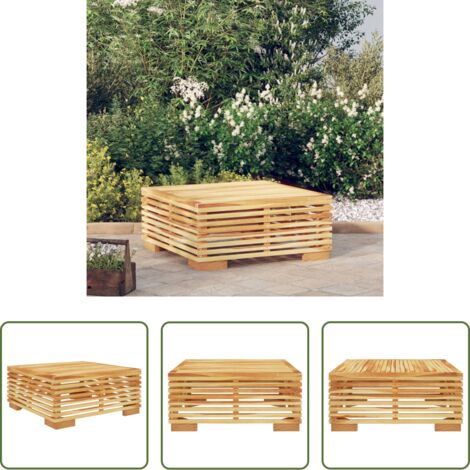 vidaXL Tavolo da giardino -  Tavolino da Giardino 69,5x69,5x31 cm in Legno Massello di Teak