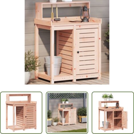 vidaXL Tavolo da giardino -  Tavolo Invaso con Ripiani 82,5x50x109,5 cm Massello Douglas