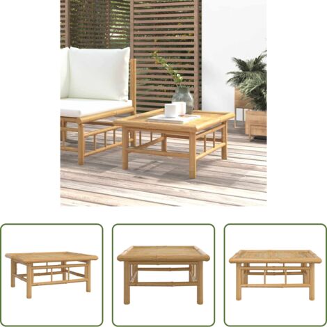 vidaXL Tavolo da patio bambù -  Tavolo da Giardino 65x55x30 cm in Bambù
