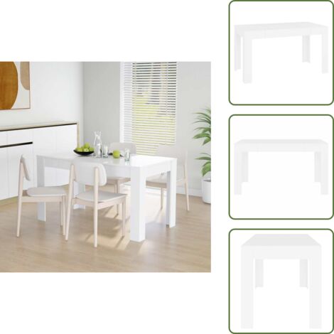 - vidaXL Tavolo da Pranzo Bianco 140x74,5x76 cm in Legno Multistrato -