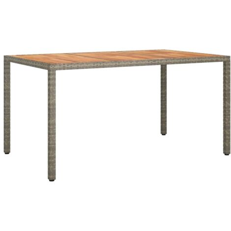 vidaXL Tavolo da Pranzo da Giardino Grigio 150 x 90 x 75 cm
