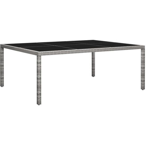vidaXL Tavolo da Pranzo da Giardino Grigio 200x150x74 cm in