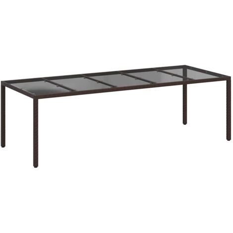 vidaXL Tavolo da Pranzo da Giardino Marrone 250 x 100 x 75 cm