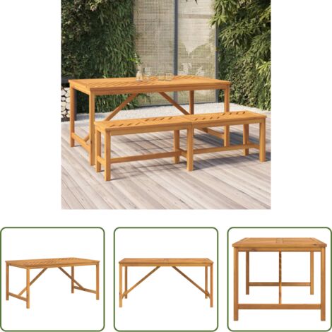 vidaXL Tavolo da pranzo esterno -  Tavolo da Pranzo da Giardino 150x90x74 cm Legno Massello Acacia