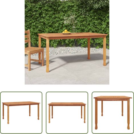 vidaXL Tavolo da pranzo esterno -  Tavolo da Pranzo da Giardino 150x90x75cm Legno Massello di Teak