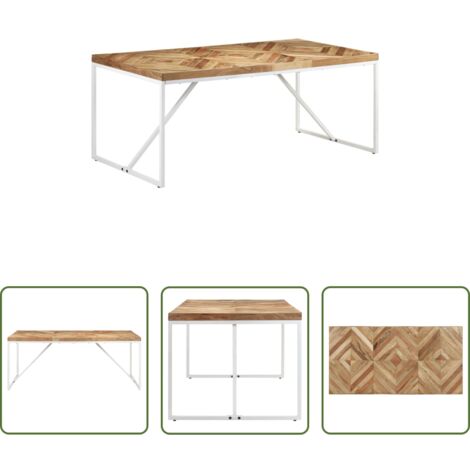 vidaXL Tavolo da pranzo in acacia e mango -  Tavolo da Pranzo 180x90x76 cm Legno Massello di Acacia e Mango