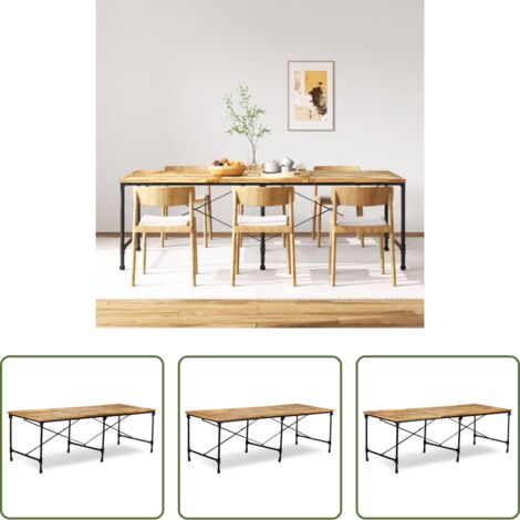 vidaXL Tavolo da pranzo in legno massello -  Tavolo da Pranzo in Legno Massello di Mango 240 cm