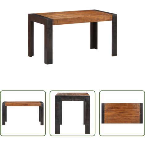 vidaXL Tavolo da pranzo in mango grezzo -  Tavolo da Pranzo 140x70x76 cm in Legno Massello di Mango Grezzo