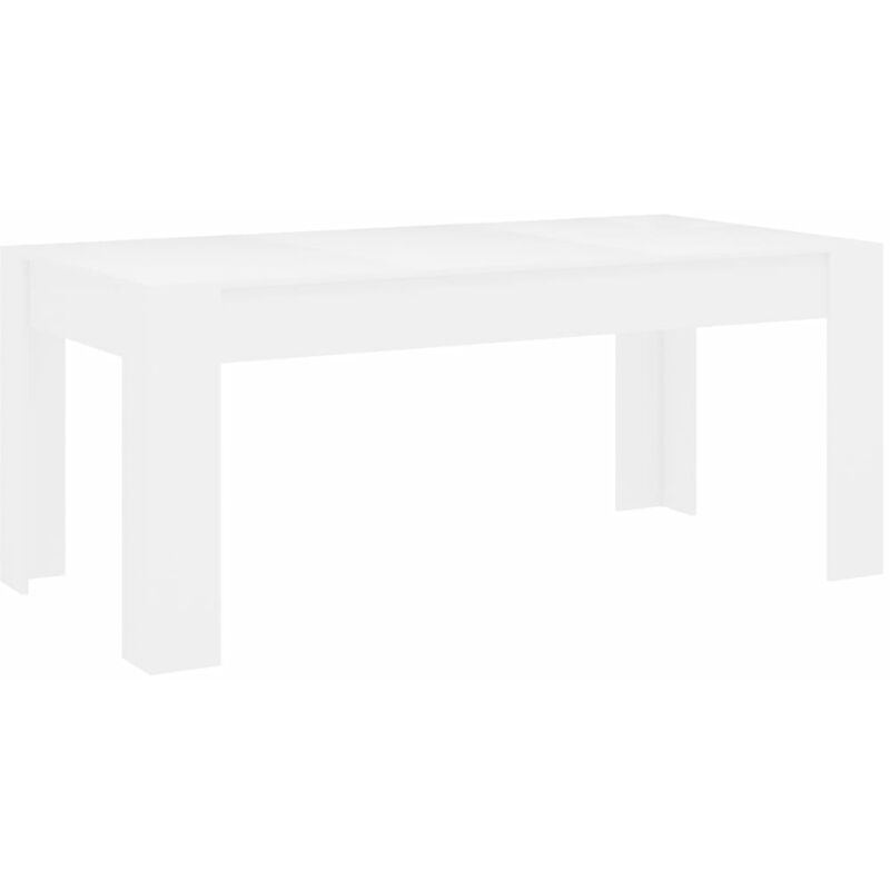 Colore Bianco cm 180 x 90 Dmora Tavolo Moderno in Legno e Vetro