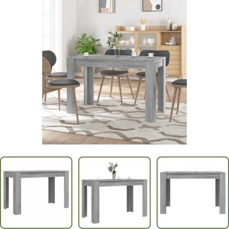 vidaXL Tavolo da pranzo minimalista -  Tavolo da Pranzo Grigio Sonoma 120x60x76 cm Legno Multistrato