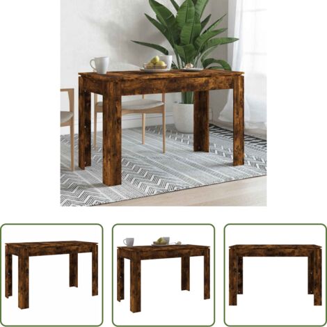 vidaXL Tavolo da pranzo minimalista -  Tavolo da Pranzo Rovere Fumo 120x60x76 cm Legno Multistrato