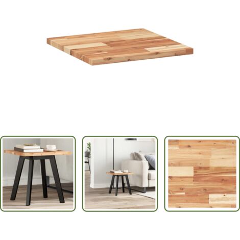vidaXL Tavolo da pranzo -  Piano Tavolo Quadrato 40x40x2 cm in Legno Massello di Acacia