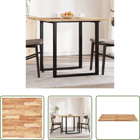 vidaXL Tavolo da pranzo - Piano Tavolo Quadrato 90x90x2 cm in Legno Massello di Acacia