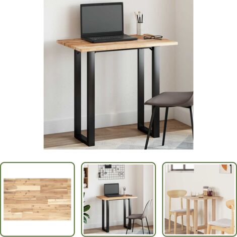 vidaXL Tavolo da pranzo -  Piano Tavolo Rettangolare 80x50x2cm in Legno Massello di Acacia