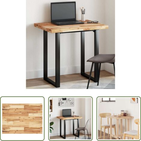 vidaXL Tavolo da pranzo -  Piano Tavolo Rettangolare 80x60x4cm in Legno Massello di Acacia