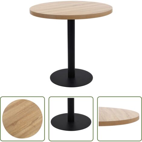 vidaXL Tavolo da Pranzo -  Tavolo da Bistrot Marrone Chiaro 80 cm in MDF