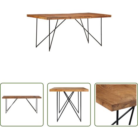 vidaXL Tavolo da pranzo vintage -  Tavolo da Pranzo 180x90x76 cm in Legno Massello di Acacia