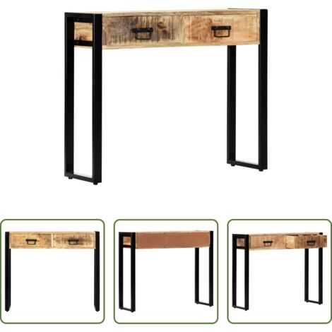 vidaXL Tavolo da sala in legno -  Tavolo Consolle 90x30x75 cm in Legno Massello di Mango