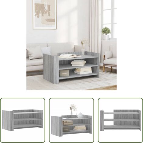 vidaXL Tavolo da salotto -  Tavolino Salotto Grigio Sonoma 100x50x50 cm Legno Multistrato
