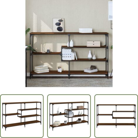 vidaXL Tavolo da soggiorno -  Tavolino Consolle Rovere Marrone 160x32x95 cm Legno Multistrato