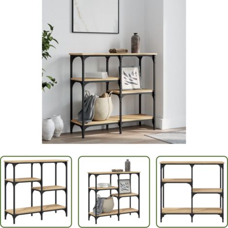 vidaXL Tavolo da soggiorno -  Tavolo Consolle Rovere Sonoma 80x29x75 cm Legno Agglomerato