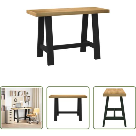 vidaXL Tavolo da studio -  Scrivania NOAIN Gambe a Forma di A 120x50x75 cm Legno Massello