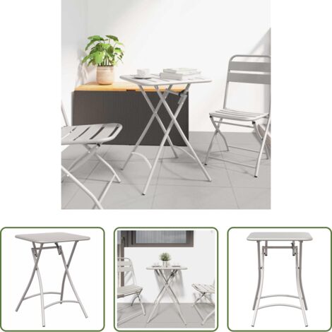 vidaXL Tavolo esterno - Tavolo da bistrot Beige 55 x 55 x 72,5 cm