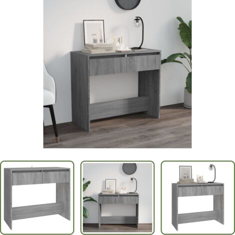 vidaXL Tavolo in acciaio -  Tavolo Consolle Grigio Sonoma 89x41x76,5 cm in Acciaio