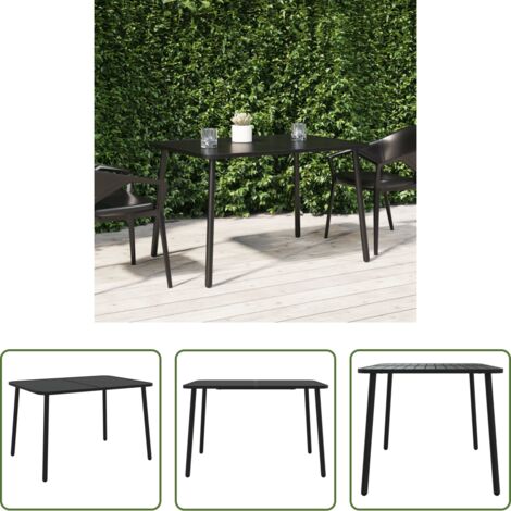 vidaXL Tavolo in acciaio -  Tavolo da Giardino Antracite 110x80x71 cm Acciaio