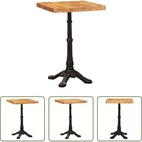 vidaXL Tavolo in Legno di Mango -  Tavolo da bistrot Marrone Legno di mango massello