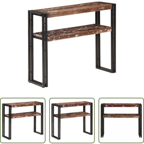 vidaXL Tavolo in legno di recupero -  Tavolo Consolle 90x30x75 cm in Legno Massello di Recupero