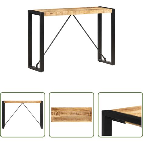 vidaXL Tavolo in legno grezzo -  Tavolo Consolle 110x35x76 cm in Legno Massello di Mango
