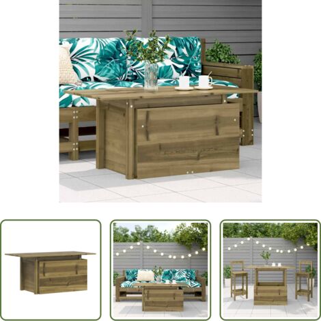 vidaXL Tavolo in legno impregnato -  Tavolo da Giardino 100x50x75 cm in Legno Impregnato di Pino