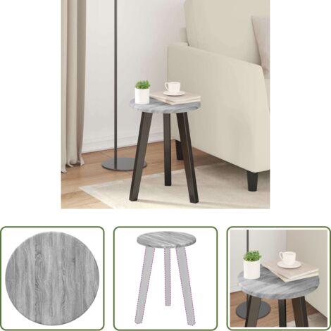 vidaXL Tavolo in legno ingegnerizzato -  Piano del tavolo Grigio Sonoma 30 x 30 x 1,5 cm