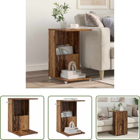 vidaXL Tavolo in legno ingegnerizzato -  Tavolo laterale Legno vecchio 40 x 35 x 60 cm Legno multistrato