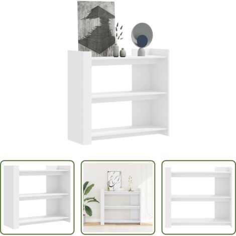 vidaXL Tavolo in legno multistrato -  Tavolino Consolle Bianco 100x35x90 cm in Legno Multistrato